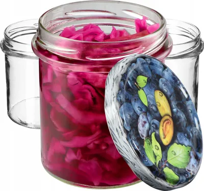 Image de KADAX Pots à confiture 350ml, fi82 mm, Pots à confiture avec couvercle à vis, Pots à miel, Pots à confiture