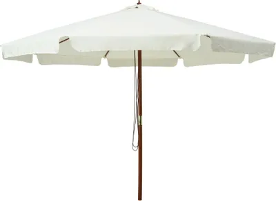 Produktbild von Sonnenschirm mit Holzmast 330 cm Sandweiß