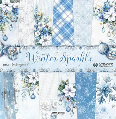 Obrázok produktu pre SCRAPANDME Sada 6ks obojstranného papiera na scrapbooking 30x30 - Winter Sparkle