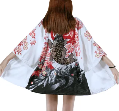 Produktbild von Siehin Damen Kimono Cardigan Japan Happi Kimono Frühling-Sommer Jacke Yukata Coa