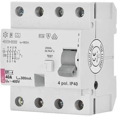 Produktbild von ETI FI-Schalter EFI-4, 4-polig, 100A, 300mA, Typ A