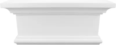 Produktbild von Basis / Kapitell für Pilaster | harte Acryl Außenschicht | Fassade | Barock | Außendekor | Stuck | weiß | EPS | 122 x 510 mm | PC112