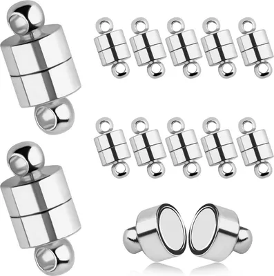 Image de AIEX Fermoirs magnétiques bijoux argent 12 pièces
