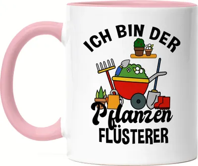 Produktbild von Ich Bin Der Pflanzenflüsterer Tasse Rosa Hobby-Gärtner Pflanzen Garten Blumen Geschenkidee Pflanzen-Fans
