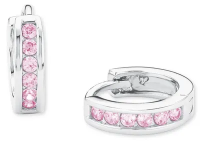 Produktbild von Lillifee Mädchen Creolen 2016524 Silber 925 synth. Zirkonia rosa