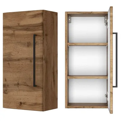 Produktbild von Badmöbel Hängeschrank MANLY-03 Wotaneiche Nb. B/H/T: 30/64/20 cm