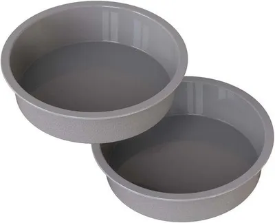 Image de Lot de 2 moules à gâteaux ronds en silicone - 19 cm - Antibactériens