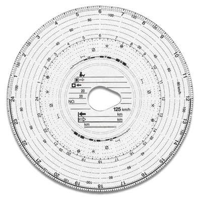 Image de 3100 Original HAUG Diagrammscheiben 125 100 (125 km/h Kombi), 100 Stück