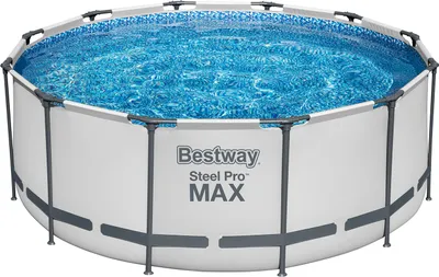 Produktbild von Steel Pro MAX™ Solo Pool ohne Zubehör Ø 366 x 122 cm, lichtgrau, rund