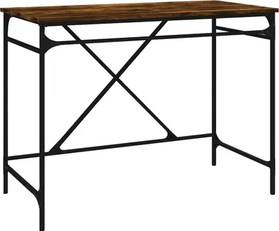 Obrázok produktu pre vidaXL Stôl z dymového duba 100x50x75 cm materiál drevo a železo