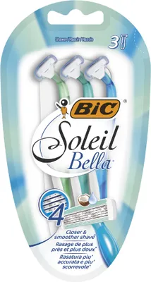 Image de Bic 888005 BIC rasoir jetable Soleil Bella, pour femmes, paquet de 3
