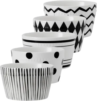 Produktbild von Keramik-Reisschalen, 5 Stück, 330 ml, hochtemperaturbeständiges Keramikgeschirr für Reis, Suppe, Salat und Obst, glatte und schlichte Essenschalen für zu Hause