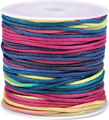 20m Baumwollschnur 1mm auf Spule Blumenmix