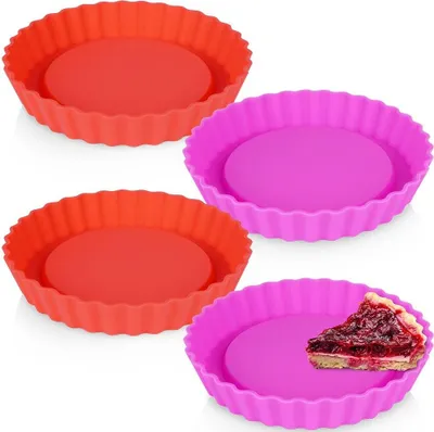 Image de Lot de 4 moules mini-tartelettes en silicone lavables au lave-vaisselle