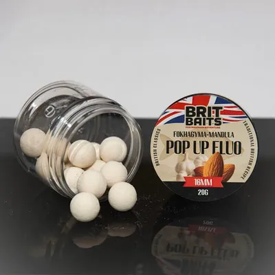 Productafbeelding van BritBaits Pop-Up, fluorescerend, knoflook-amandelextract, 16 mm