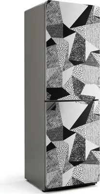 Zdjęcie produktu dla Abstrakcyjny geometryczny wzór - Magnetyczna osłona lodówki - Folia dekoracyjna magnetyczna do kuchni - Magnetyczna dekoracja lodówki - Samoprzylepna tablica magnetyczna - Folia magnetyczna na drzwi lodówki - 60x180 cm
