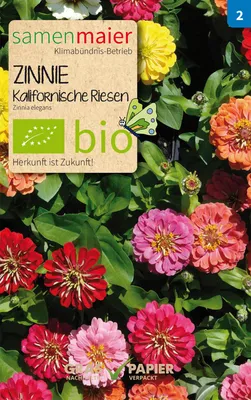 Artikelbild 1 von 'BIO Zinnie Kalifornische Riesen Mischung' aus der Kategorie Zinniensamen