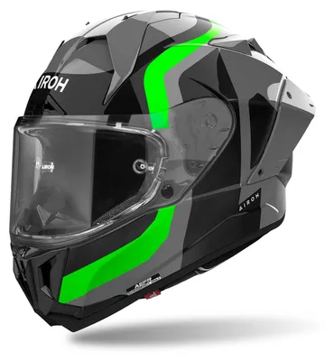 Productafbeelding van Airoh GP 800 Competition carbonhelm, zwart/grijs/groen, maat M (57/58)