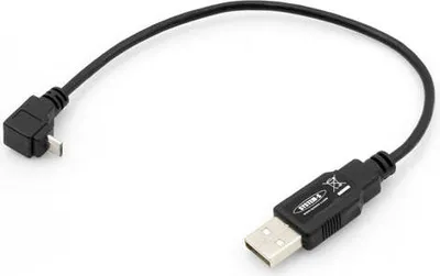 Produktbild von System-S Micro USB Adapter Kabel 90° Winkelstecker 20 cm