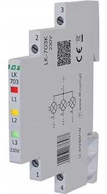 Produktbild von F&F | Kontrollleuchte LK-703K - 1/3 Modul - 6,2 mm - 3 Farben - Kompakt und zuverlässig