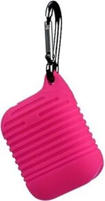 Immagine prodotto di protezione a 360 gradi Custodia Airpods Custodia in silicone Custodia di ricarica Caricabatterie compatibile con cuffie auricolari di 2/1 generazione Rosa