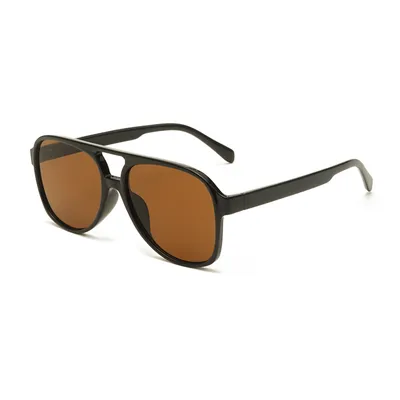 Produktbild von Klassische Vintage Pilotenbrille UV-Schutz fš¹r Damen Herren Fahrende Sonnenbrille mit Metallrahmen und Federscharnier,Teetabletten mit schwarzem Rahmen