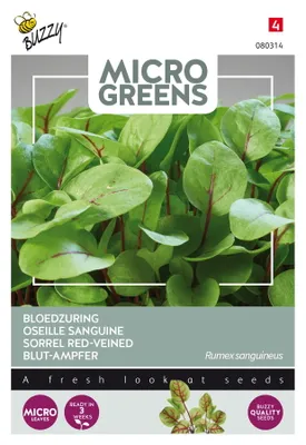 Image de Microgreens Buzzy Graines d'oseille sanguine - Environ 0,5 gr | Buzzy_080314