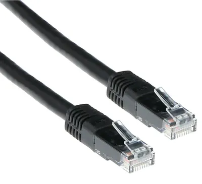 Immagine prodotto di ACT Cavo patch LSZH U/UTP CAT6 nero da 10 metri con connettori RJ45