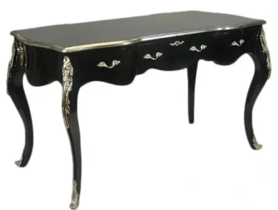 Produktbild von Casa Padrino Luxus Barock Sekretär Schwarz / Silber 150 cm - Schreibtisch Luxus Möbel