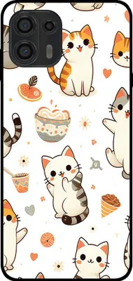 Produktbild von Smartphonica Telefon Fall fit für Motorola Edge 20 Lite mit Katze drucken - TPU zurück Abdeckung Fall Katze Design