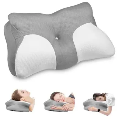 Image de Coussin ergonomique pour le soutien du cou, en mousse à mémoire de forme