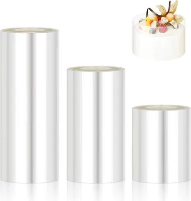 Produktbild von Transparante Acetate Rol, 10/15/20cm x 10m, ideal für Schokoladenmousse, Torte und Backen