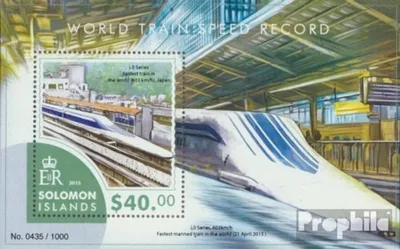 Produktbild von Briefmarken Salomoninseln 2015 Mi Block 456 (kompl. Ausg.) postfrisch Züge