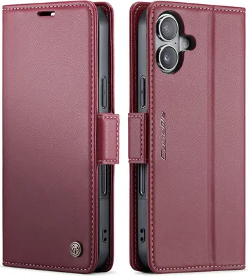 Produktbild von iPhone 17 Hülle - CaseMe 023 Wallet Klapphülle - Bordeaux