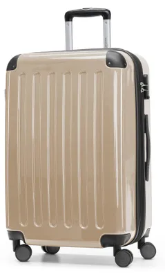 Immagine prodotto di HAUPTSTADTKOFFER - Alex - Valigia rigida con estensione Valigia da viaggio Valigia rigida Check-In 15-20 kg, trolley espandibile lucido 65 cm, 74 L,Champagne