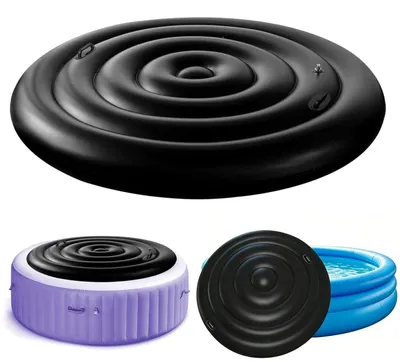 Produktbild von Aufblasbare Whirlpoolabdeckung Rund 160 cm Schwarz PVC