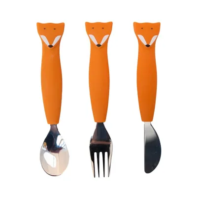 Zdjęcie produktu dla Silikonowy zestaw do jedzenia Trixie - Pan Lis, 3 szt.