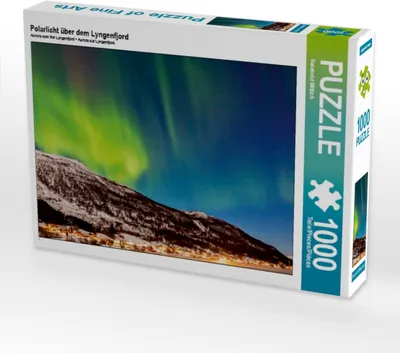 Produktbild von Calvendo Polarlicht über dem Lyngenfjord 1000 Teile Puzzle quer 640x480mm, Wittich Reinhold; 7458969