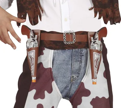 Produktbild von Cowboygürtel mit Revolver-Pistolenholster