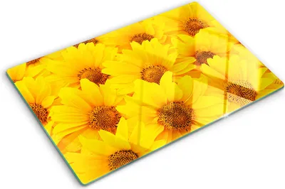 Imagen del producto de Cubierta para placa de cocina – Cubierta para placa de inducción – Placa de protección de vidrio – 80x52 cm – Placas de protección de vidrio para cocina – Vidrio templado – Girasoles