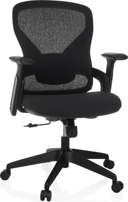 Produktbild von hjh OFFICE Home Office Bürostuhl NOWUM Schreibtischstuhl mit Armlehnen (höhenverstellbar) Stoff/Netzstoff Drehstuhl