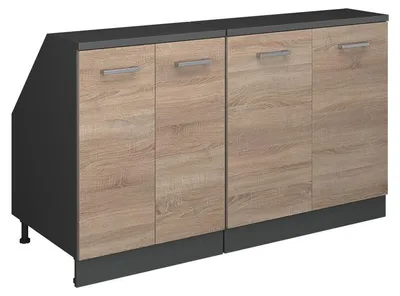 Produktbild von Küchenschrank für Dachschrägen Vicco R-Line Sonoma 140 cm 2er Set Schrankkorpuss 60 cm Tiefe, Model 60448