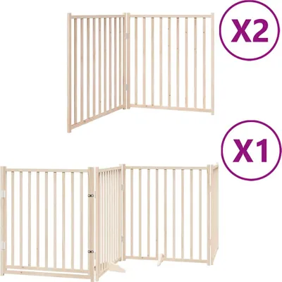 Produktbild von vidaXL 8-tlg. Hundetor mit Tür Faltbar 640 cm Pappelholz
