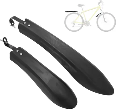 Produktbild von Fahrrad Schutzblech Set, Fahrrad Reifen Schutzblech Vorne Und Hinten, Fahrrad Schutzblech, Kotflügel Für 26 Zoll Rennrad Mountainbike, Schwarz