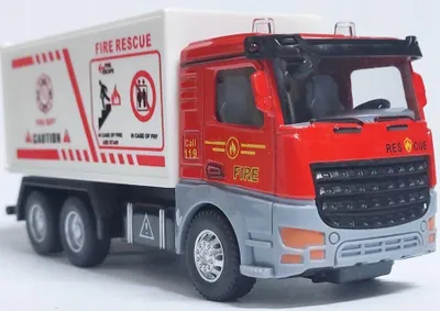 Produktbild von Dromader Kipplaster Feuerwehr mit Pull-Back-Antrieb