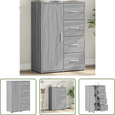 Produktbild von The Living Store Sideboard Grau Sonoma 60x31x84 cm Holzwerkstoff
