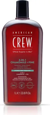 Produktbild von American Crew Chamomile & Pine Relaxing 3-in-1 Shampoo 1000ml