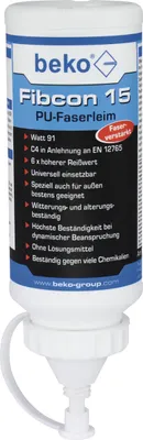 Produktbild von beko Fibcon 15 PolyurethanFaserleim 500g D4 faserverstärkt wasserfest Holz OSB
