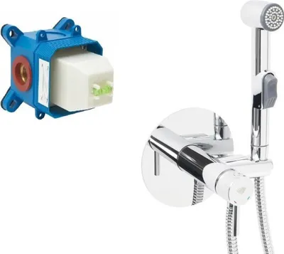 Produktbild von Swiss Aqua Technologies Spraybrause Intimdusche Hanbrause Bidetbrause-Set mit Mischfunktion, chrom