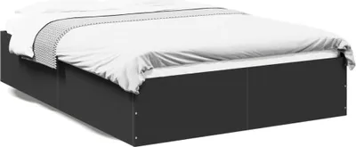 Obrázok produktu pre vidaXL Posteľný rošt čierny 135x190 cm Drevo Materiál